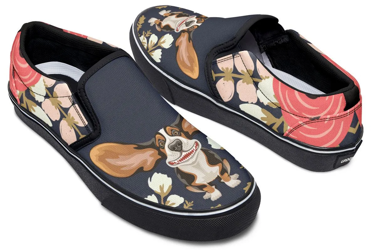 Floral Hound Slip-On Shoes