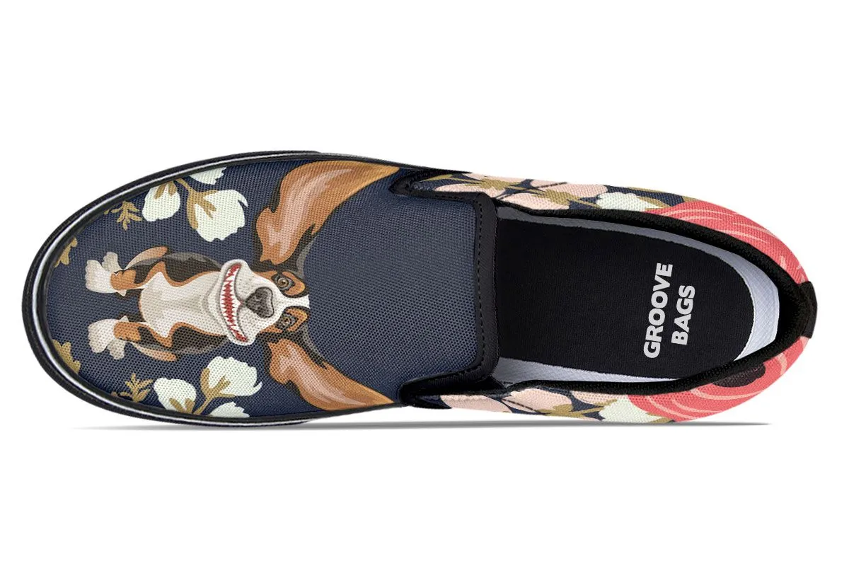 Floral Hound Slip-On Shoes