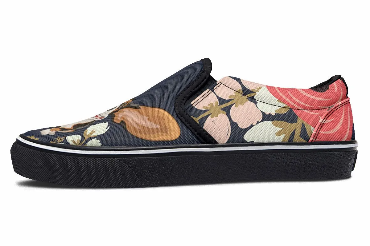 Floral Hound Slip-On Shoes