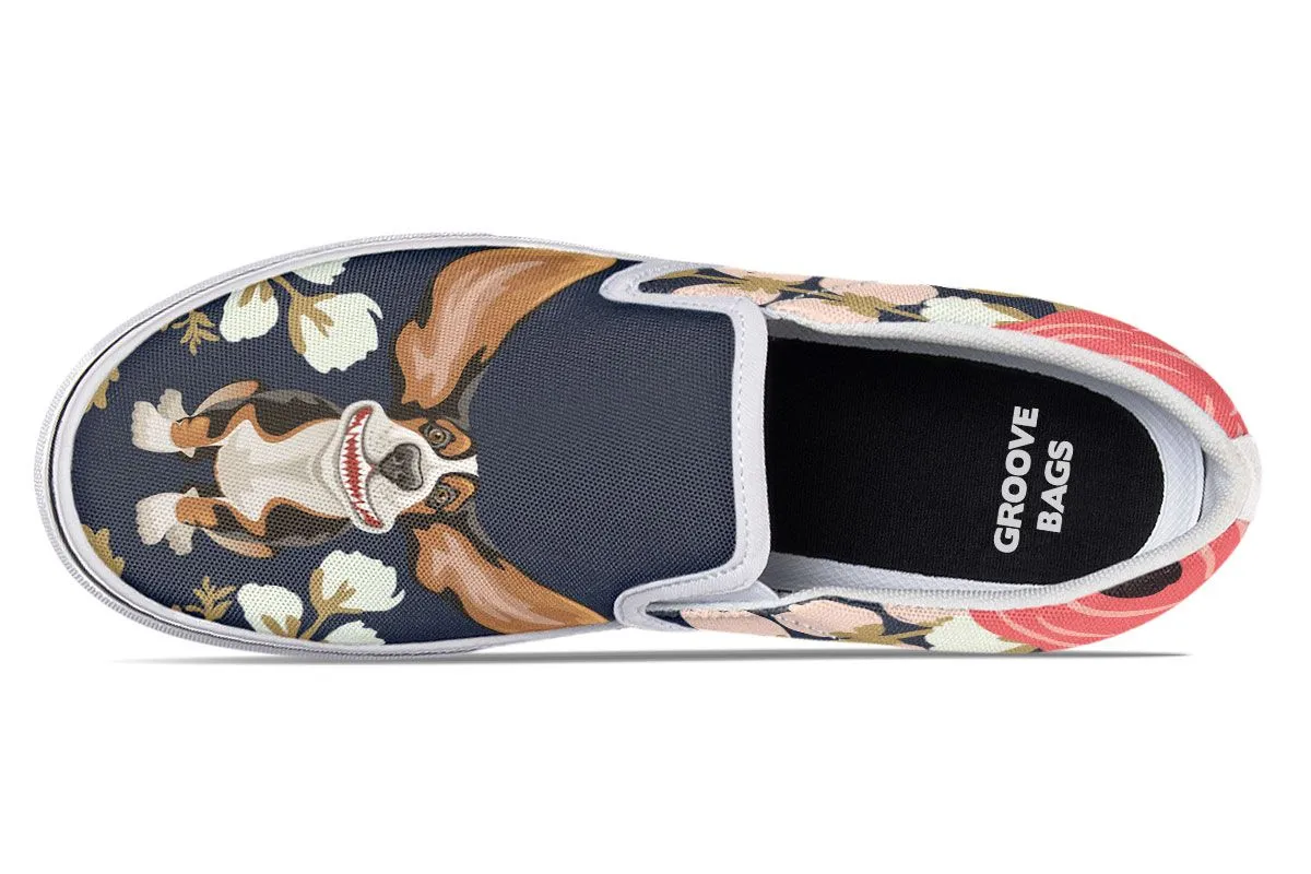 Floral Hound Slip-On Shoes