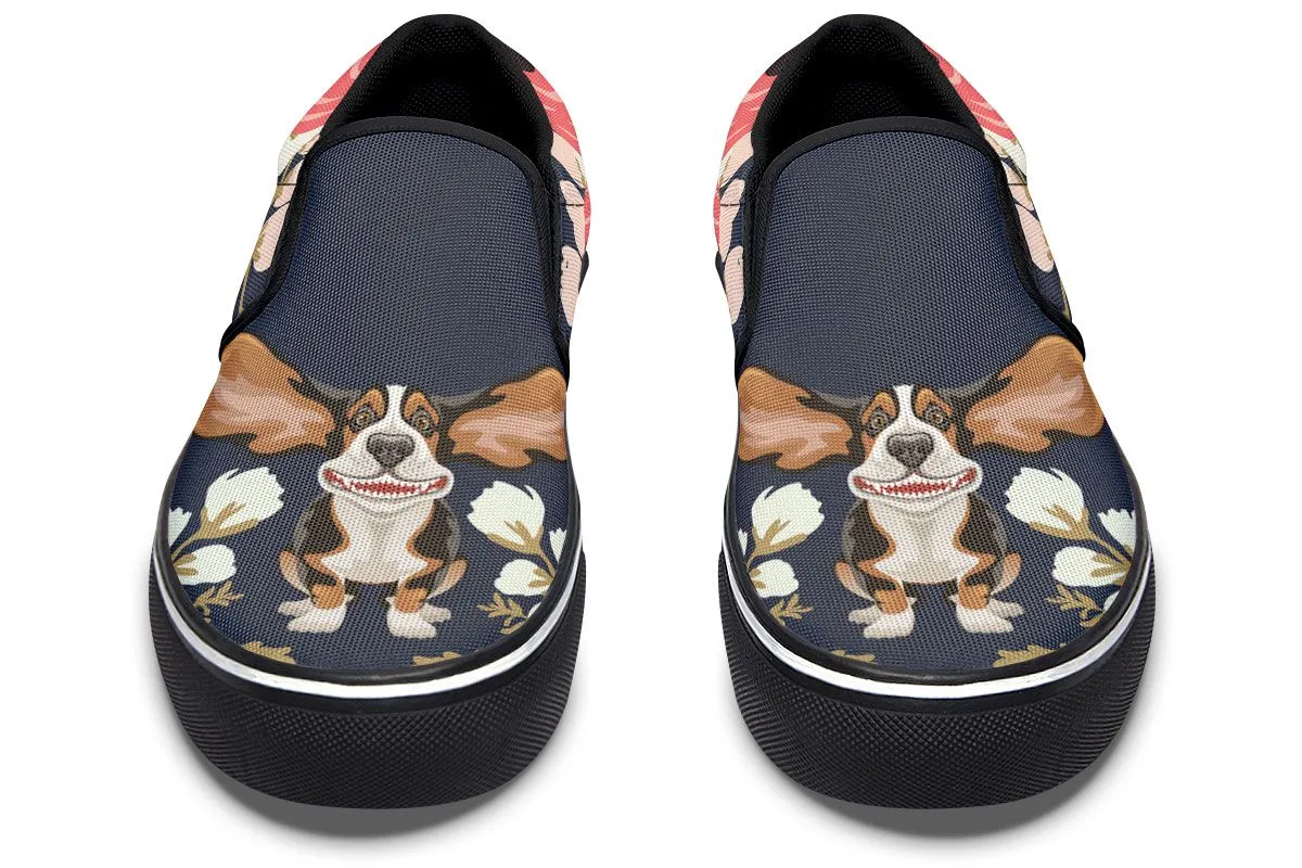 Floral Hound Slip-On Shoes