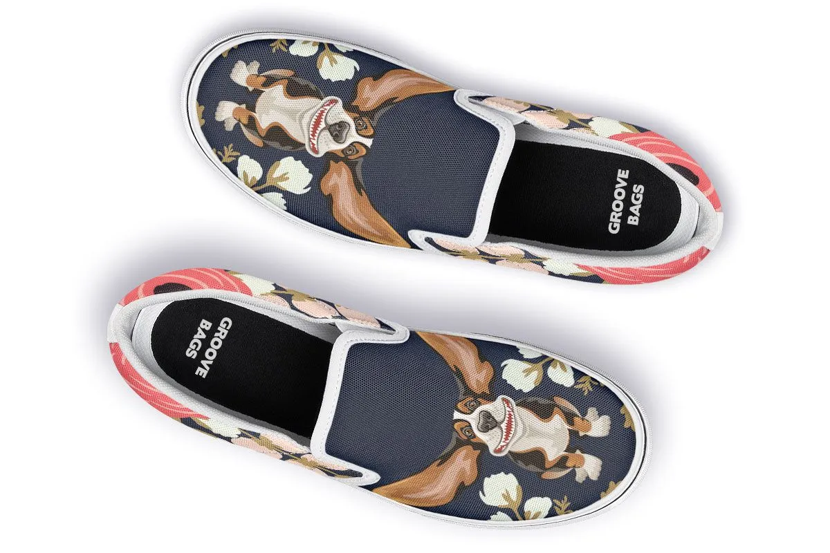 Floral Hound Slip-On Shoes