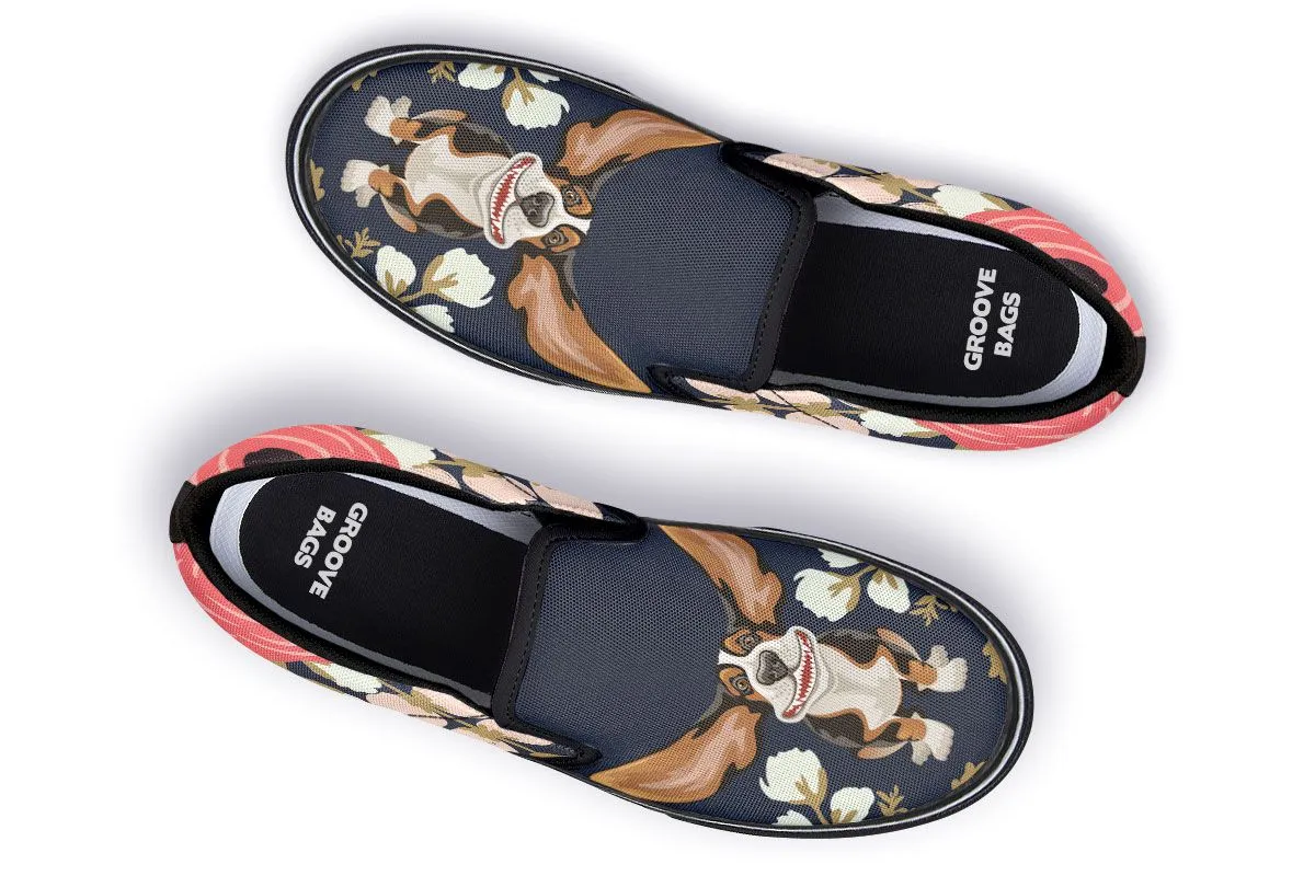 Floral Hound Slip-On Shoes