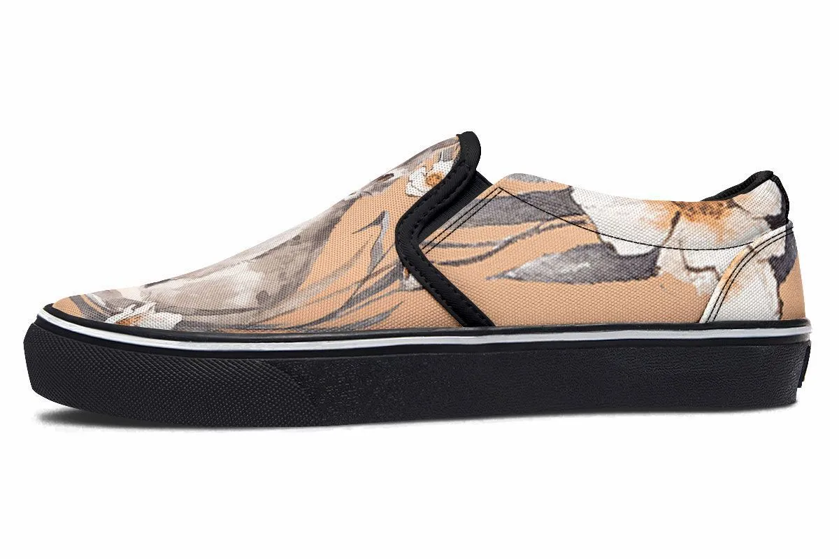 Floral Kitten Slip-On Shoes