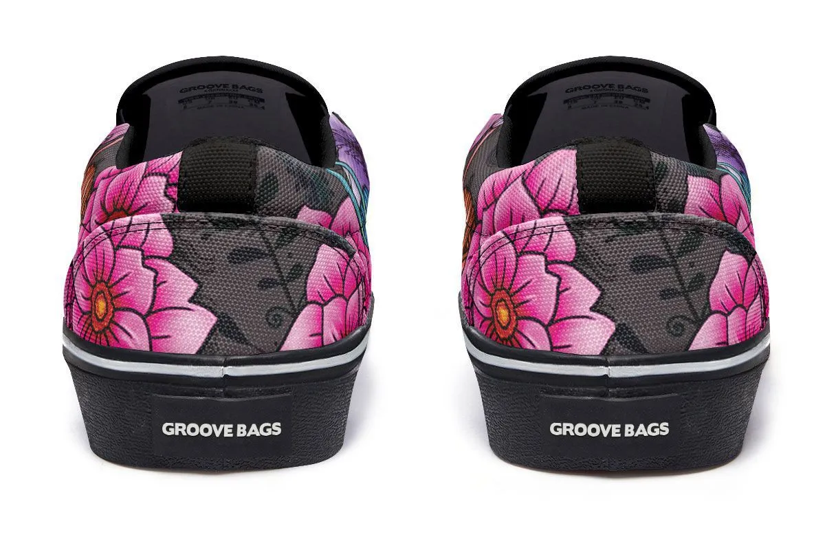 Floral Knitting Slip-On Shoes