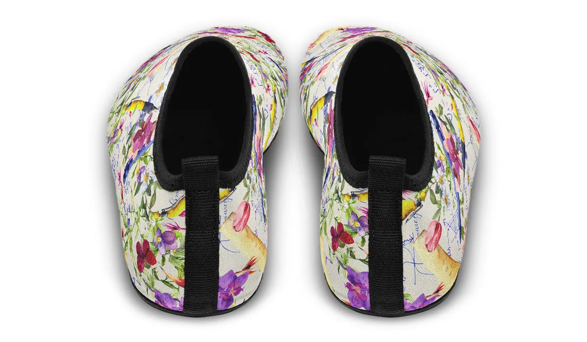 Floral Math Aqua Barefoot Shoes