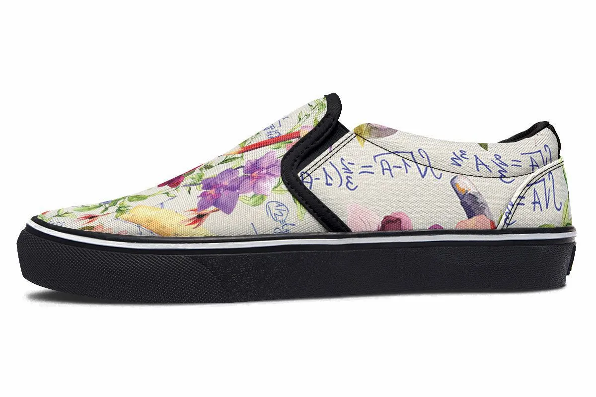 Floral Math Slip-On Shoes