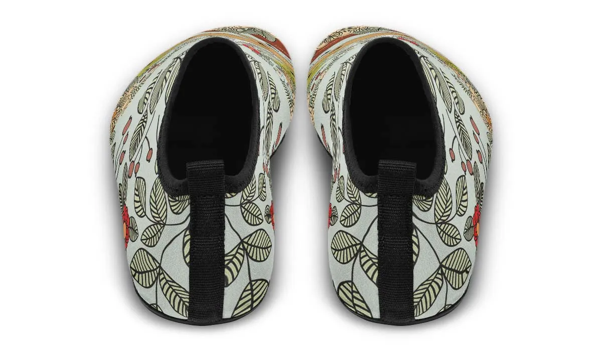 Floral Mountain Range Aqua Barefoot Shoes