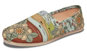Floral Mountain Range Casual Shoes