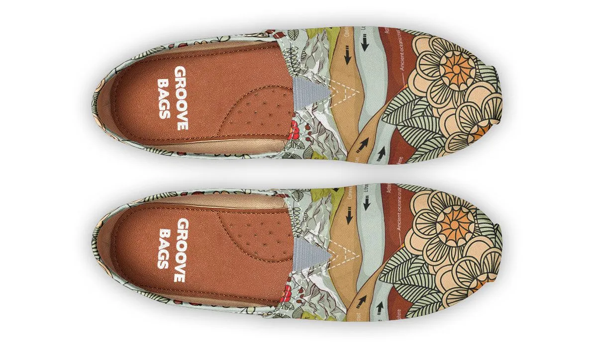 Floral Mountain Range Casual Shoes