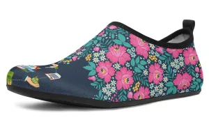 Floral Real Estate Aqua Barefoot Shoes