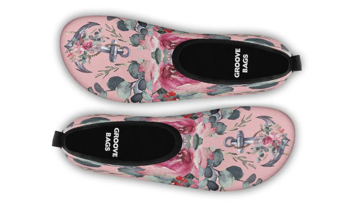 Floral Sailor Aqua Barefoot Shoes
