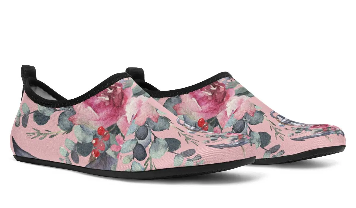 Floral Sailor Aqua Barefoot Shoes