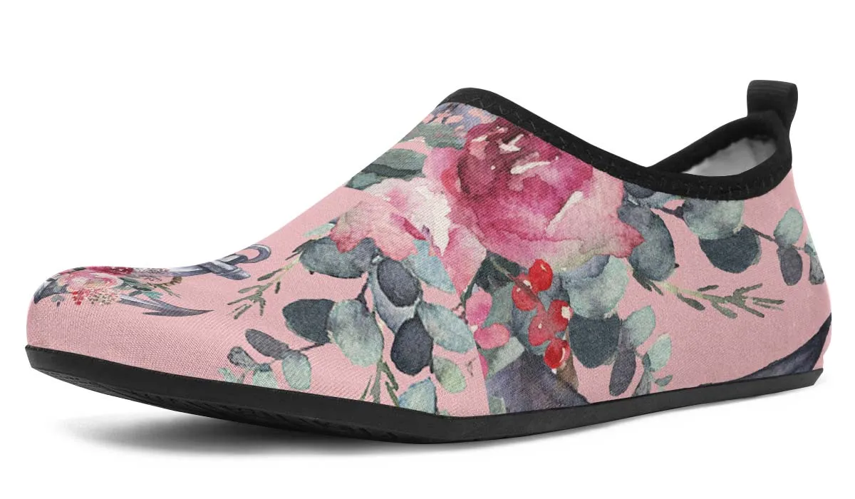 Floral Sailor Aqua Barefoot Shoes