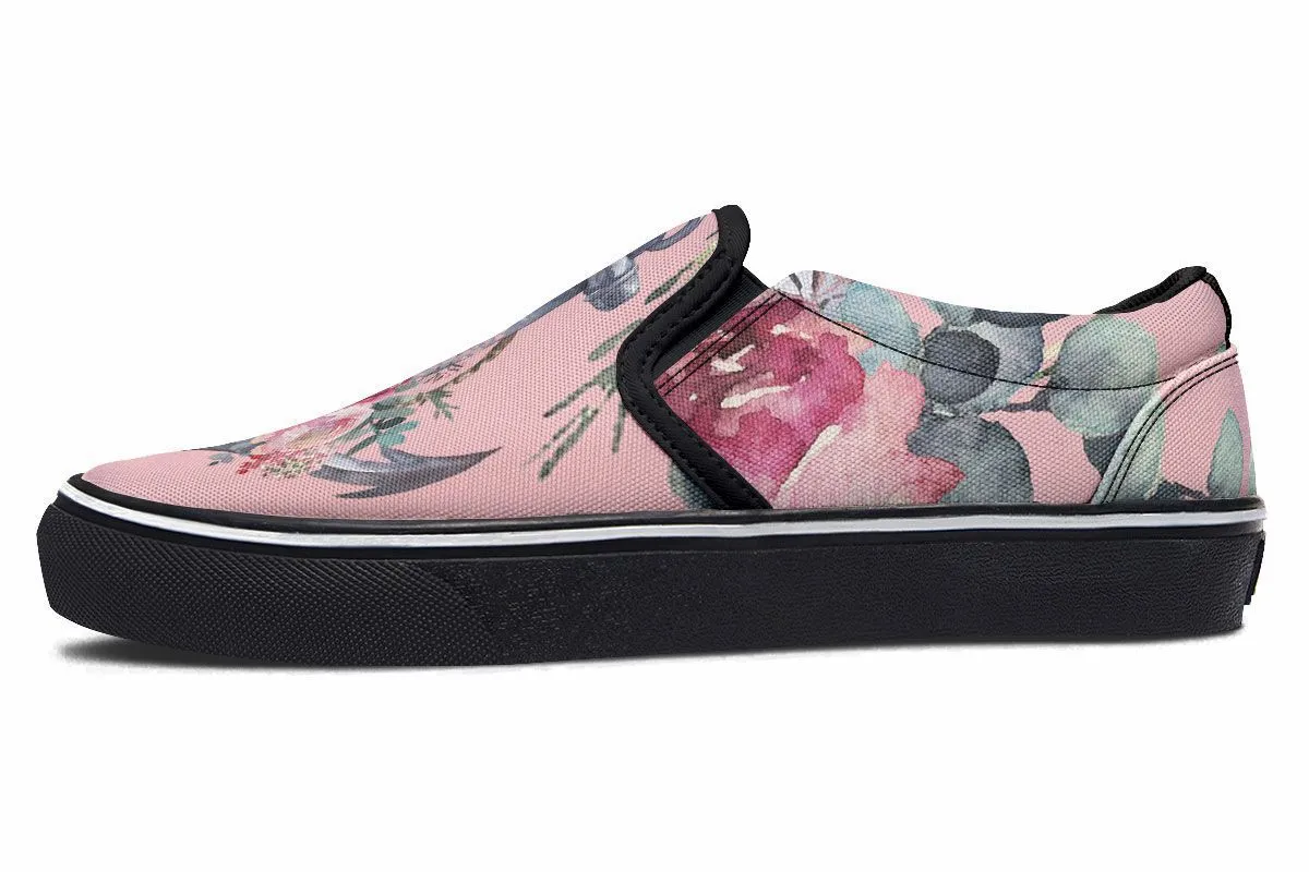 Floral Sailor Slip-On Shoes