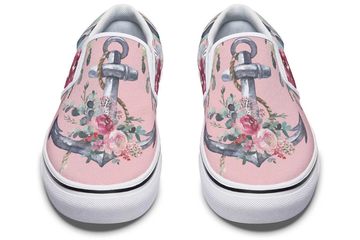 Floral Sailor Slip-On Shoes