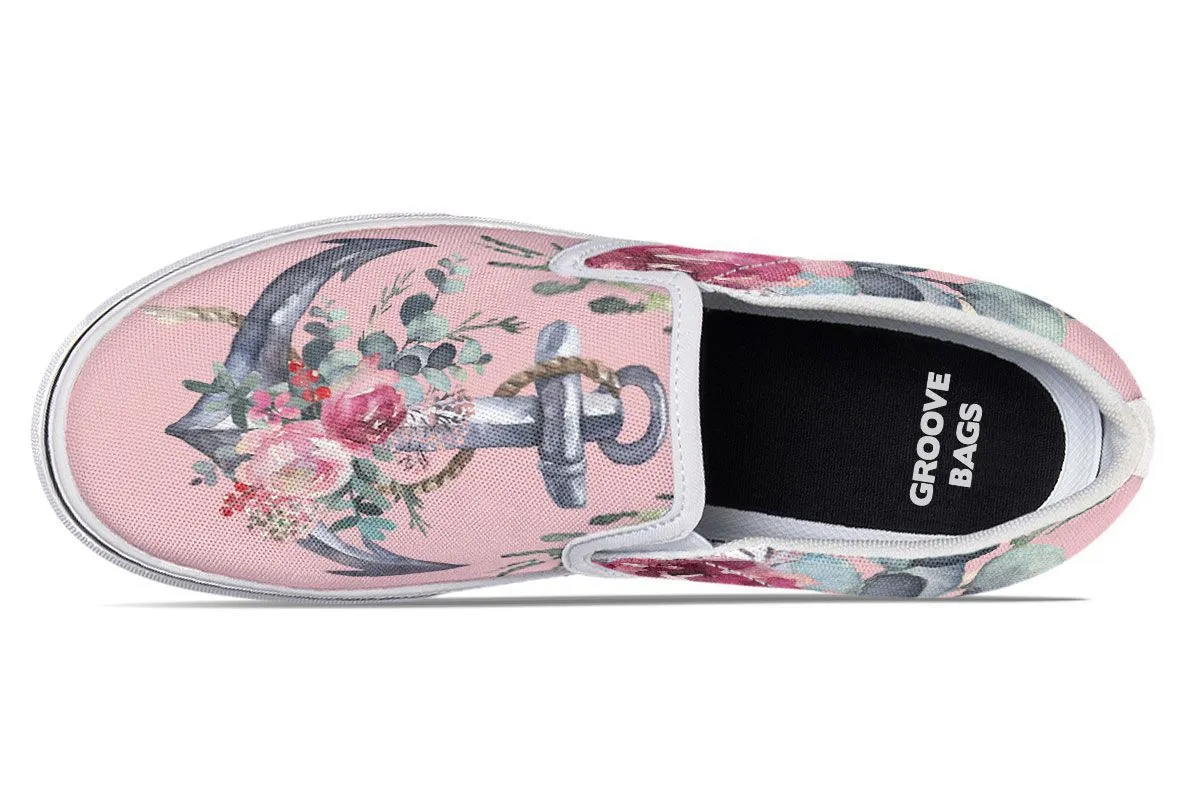 Floral Sailor Slip-On Shoes