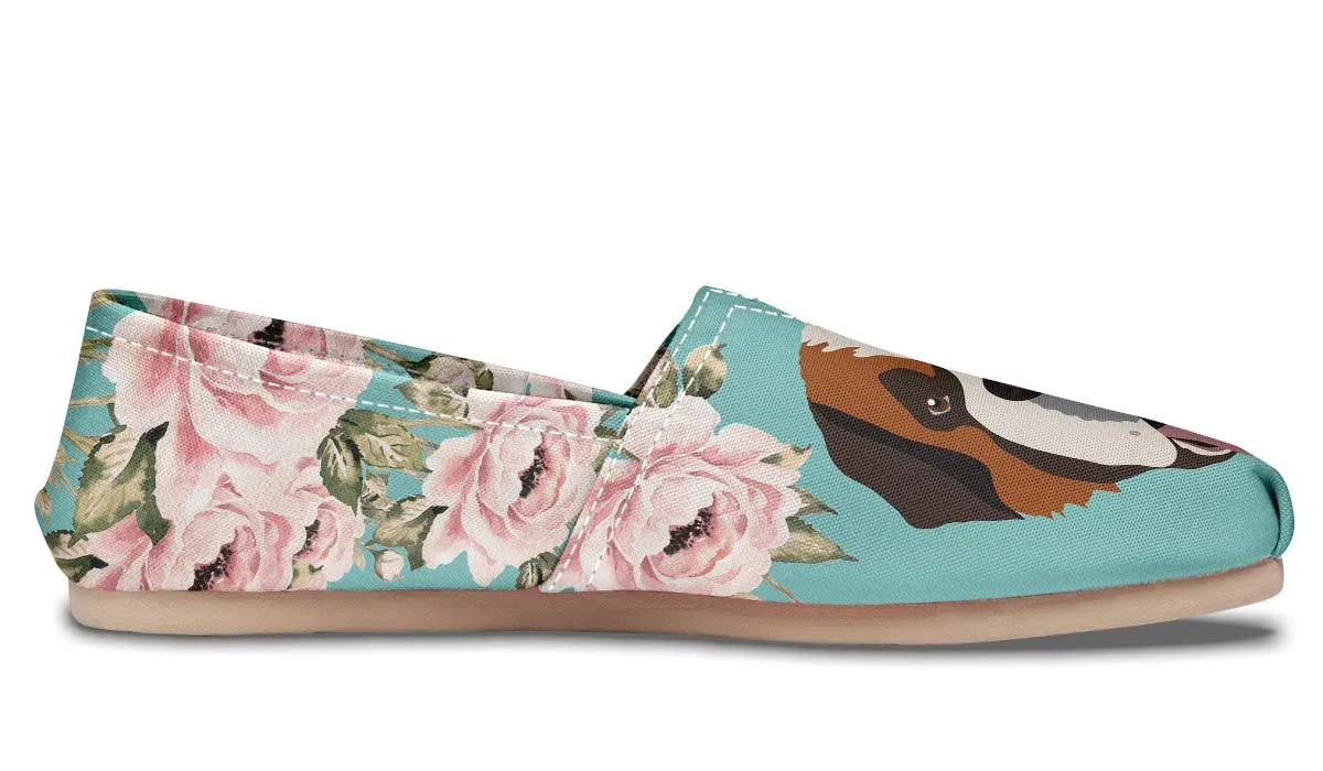 Floral Saint Bernard Casual Shoes