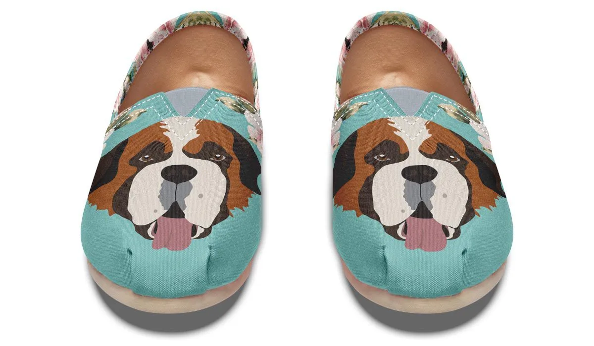 Floral Saint Bernard Casual Shoes