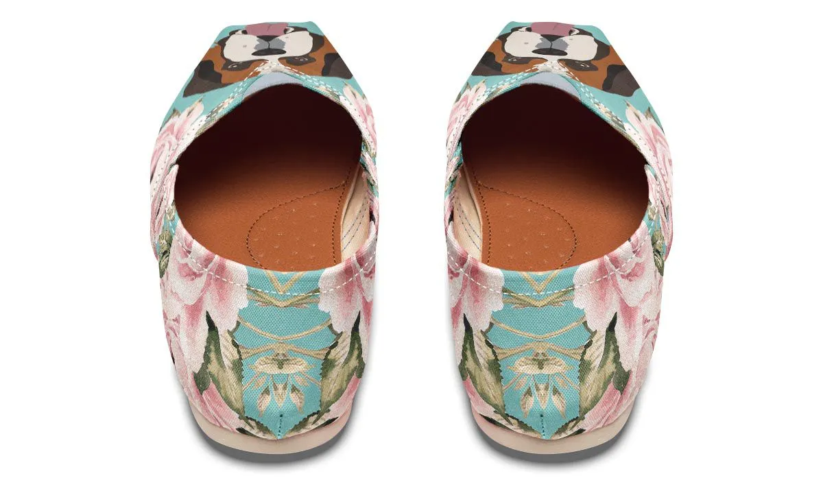 Floral Saint Bernard Casual Shoes