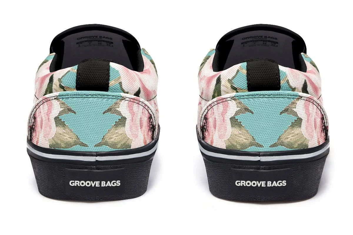 Floral Saint Bernard Slip-On Shoes