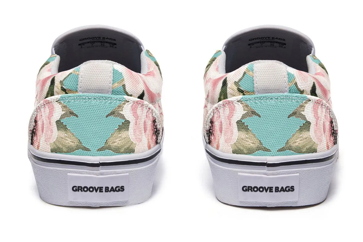 Floral Saint Bernard Slip-On Shoes