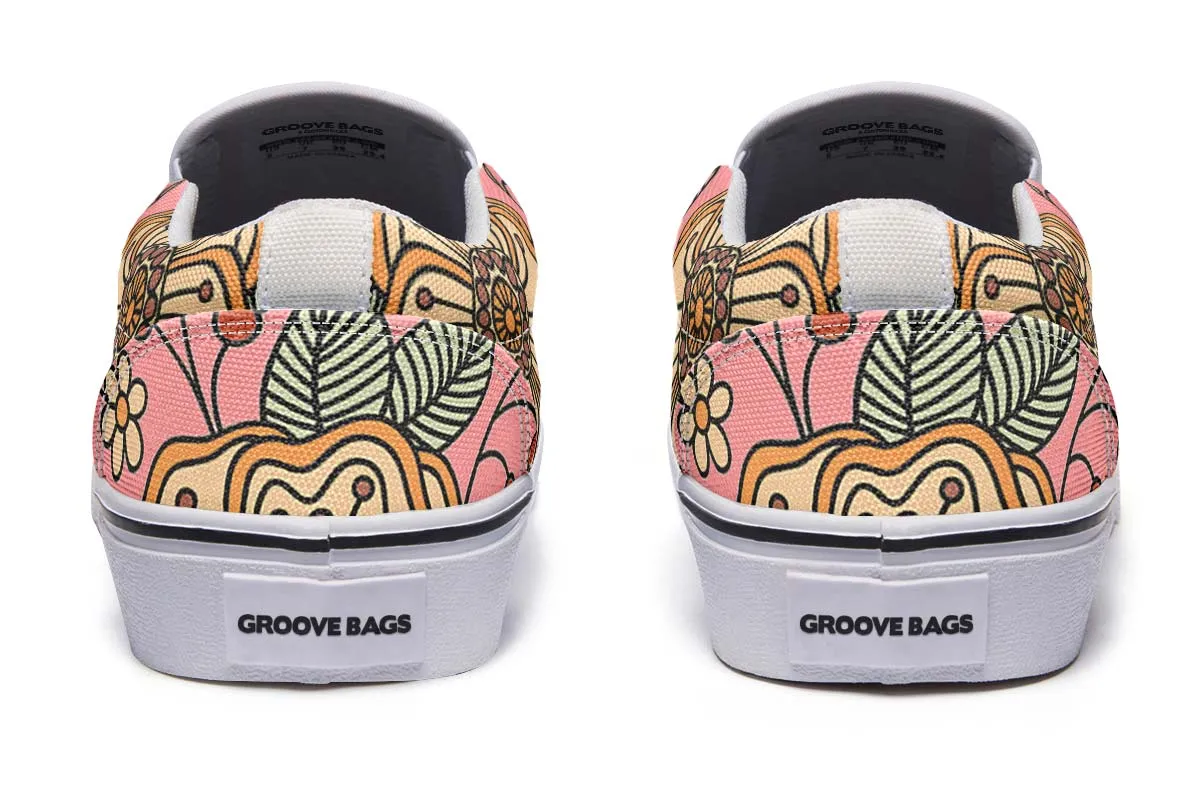 Floral School Bus Slip-On Shoes