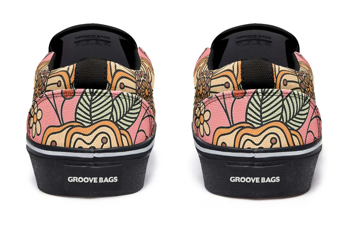 Floral School Bus Slip-On Shoes