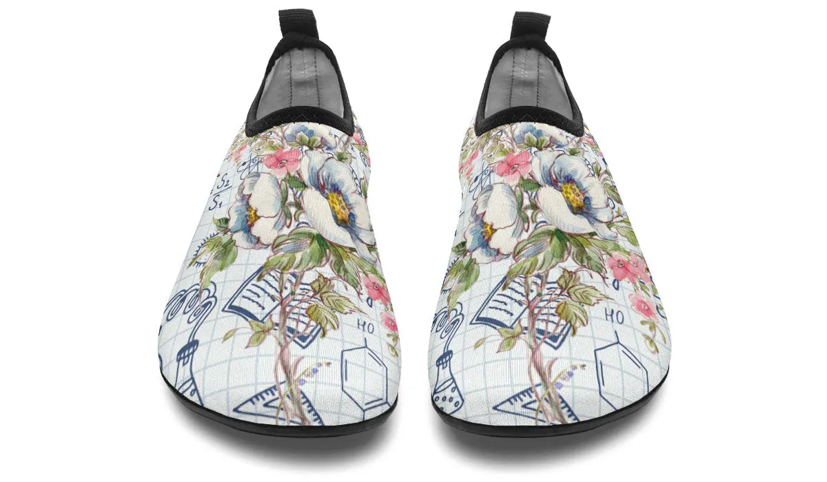 Floral Science Symbols Aqua Barefoot Shoes