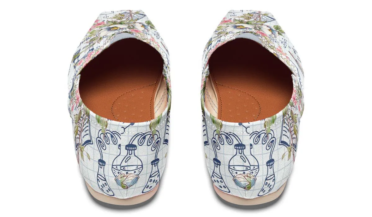 Floral Science Symbols Casual Shoes
