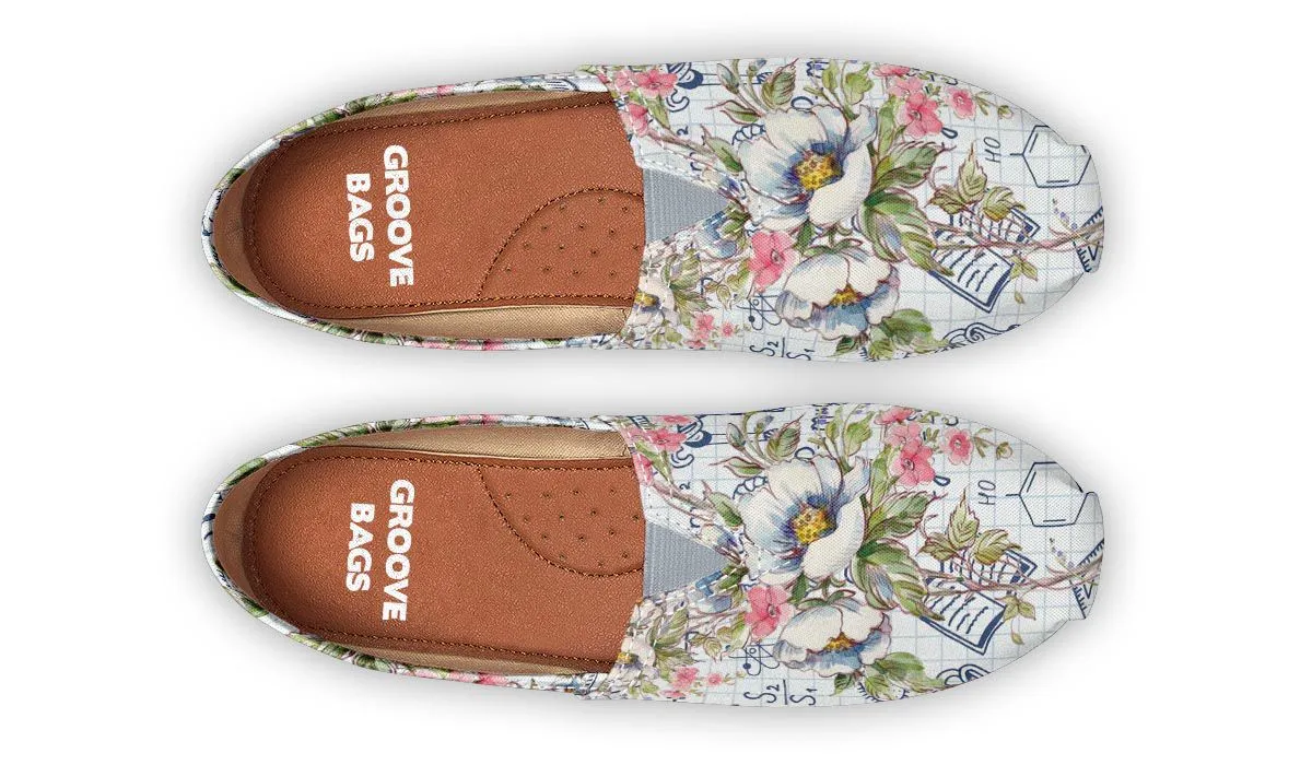 Floral Science Symbols Casual Shoes
