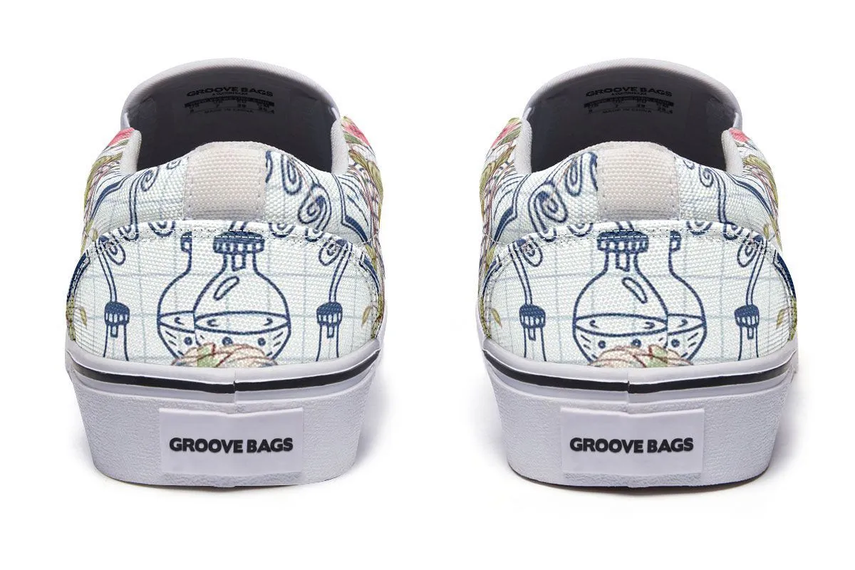 Floral Science Symbols Slip-On Shoes