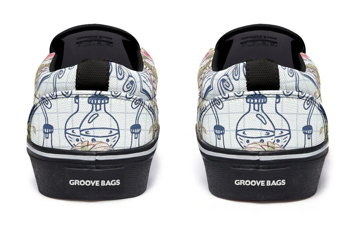 Floral Science Symbols Slip-On Shoes