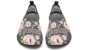 Floral Sewing Aqua Barefoot Shoes