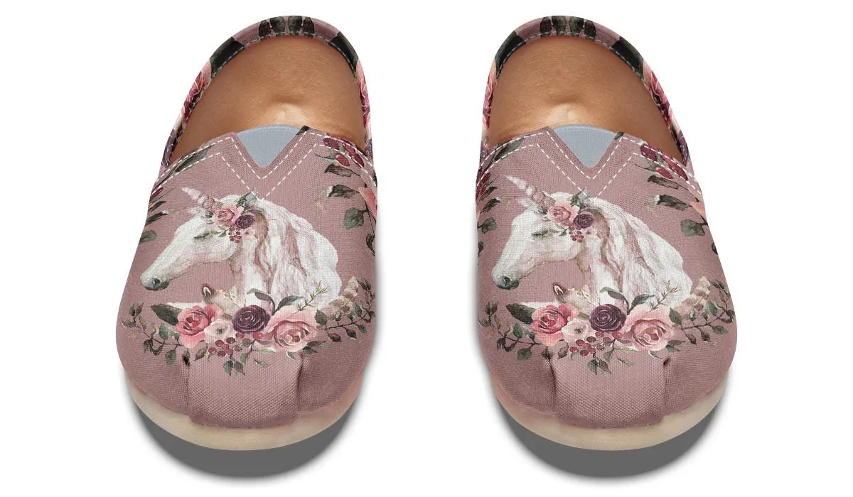 Floral Unicorn Casual Shoes