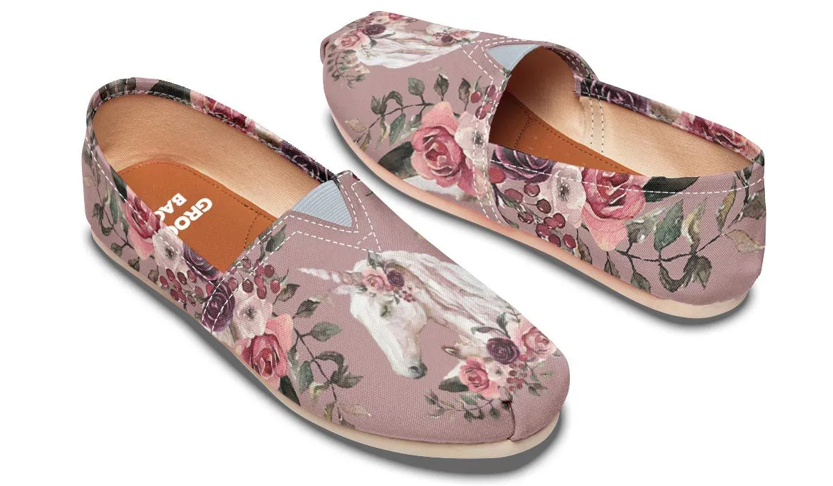 Floral Unicorn Casual Shoes