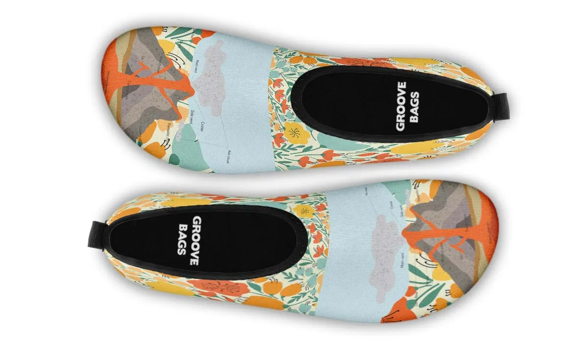 Floral Volcano Aqua Barefoot Shoes