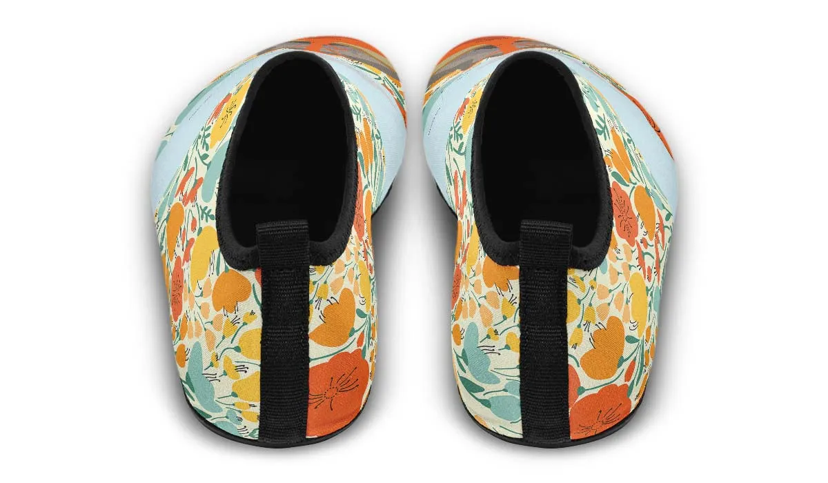 Floral Volcano Aqua Barefoot Shoes