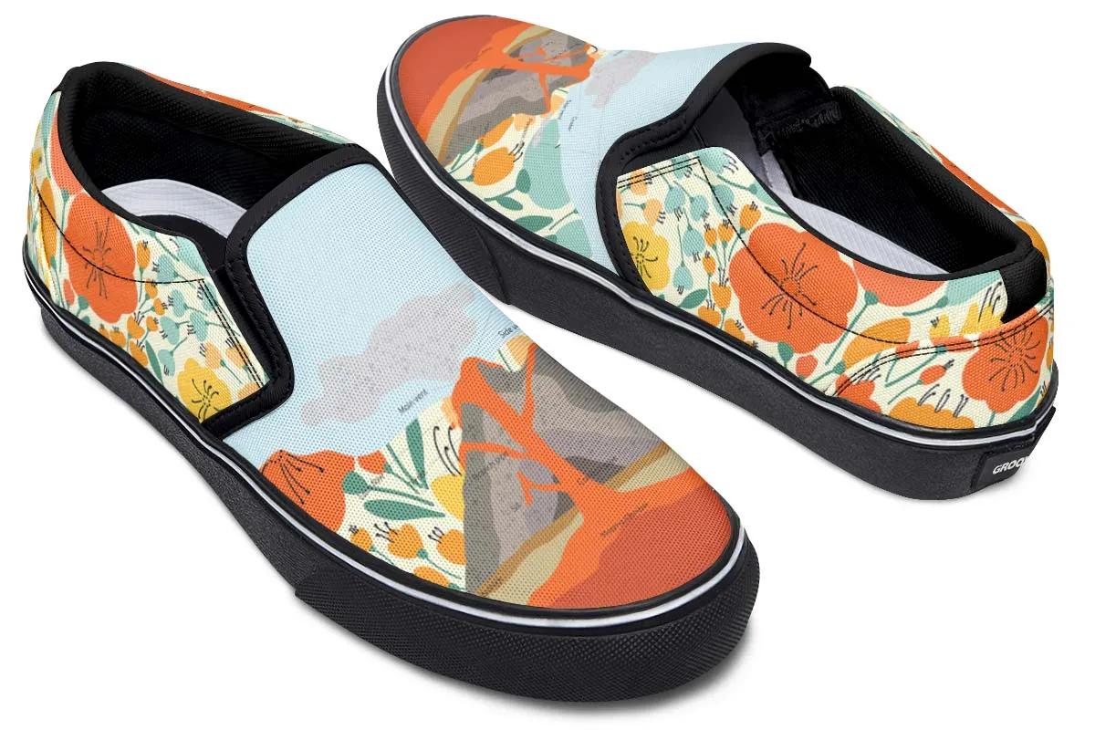 Floral Volcano Slip-On Shoes