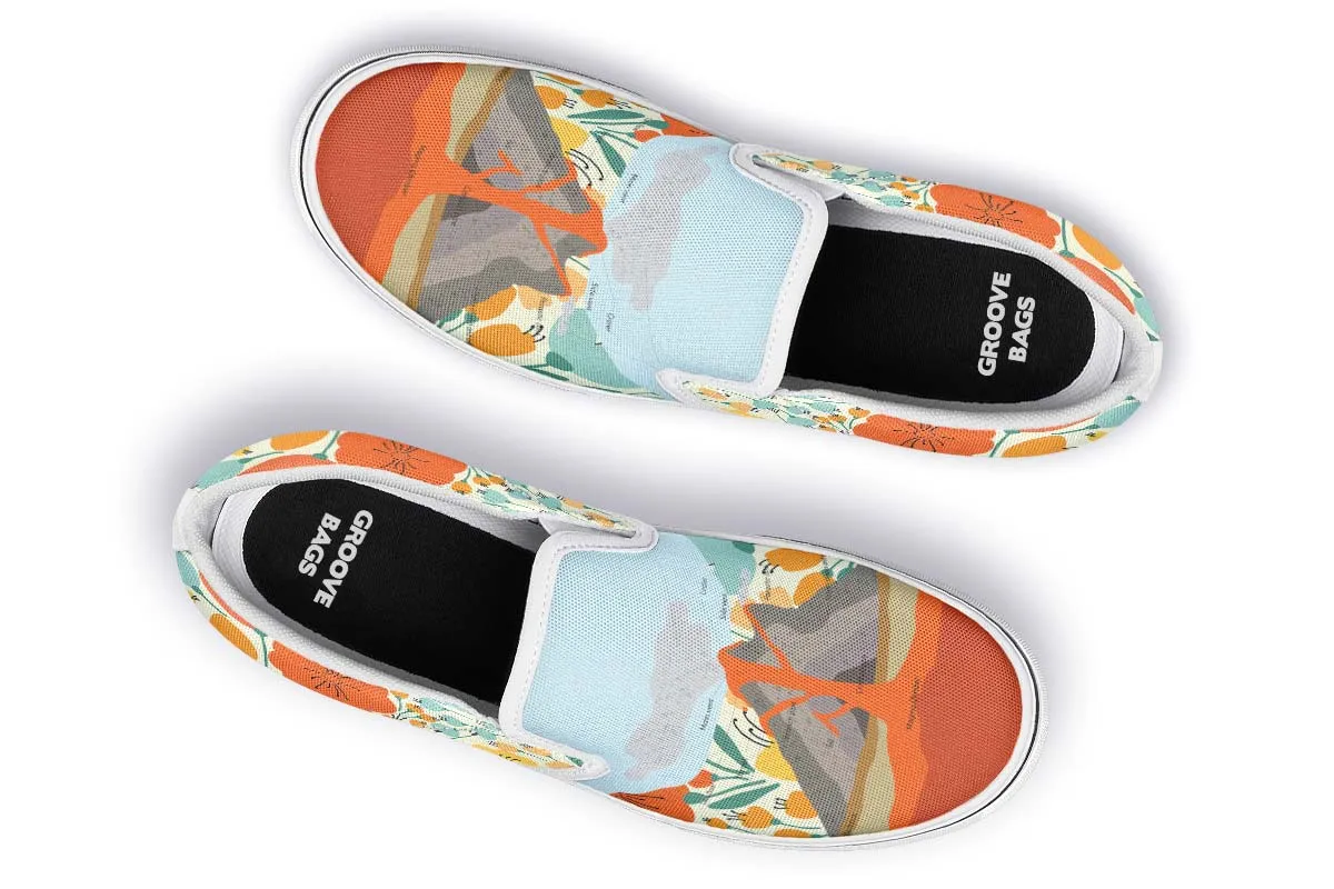 Floral Volcano Slip-On Shoes
