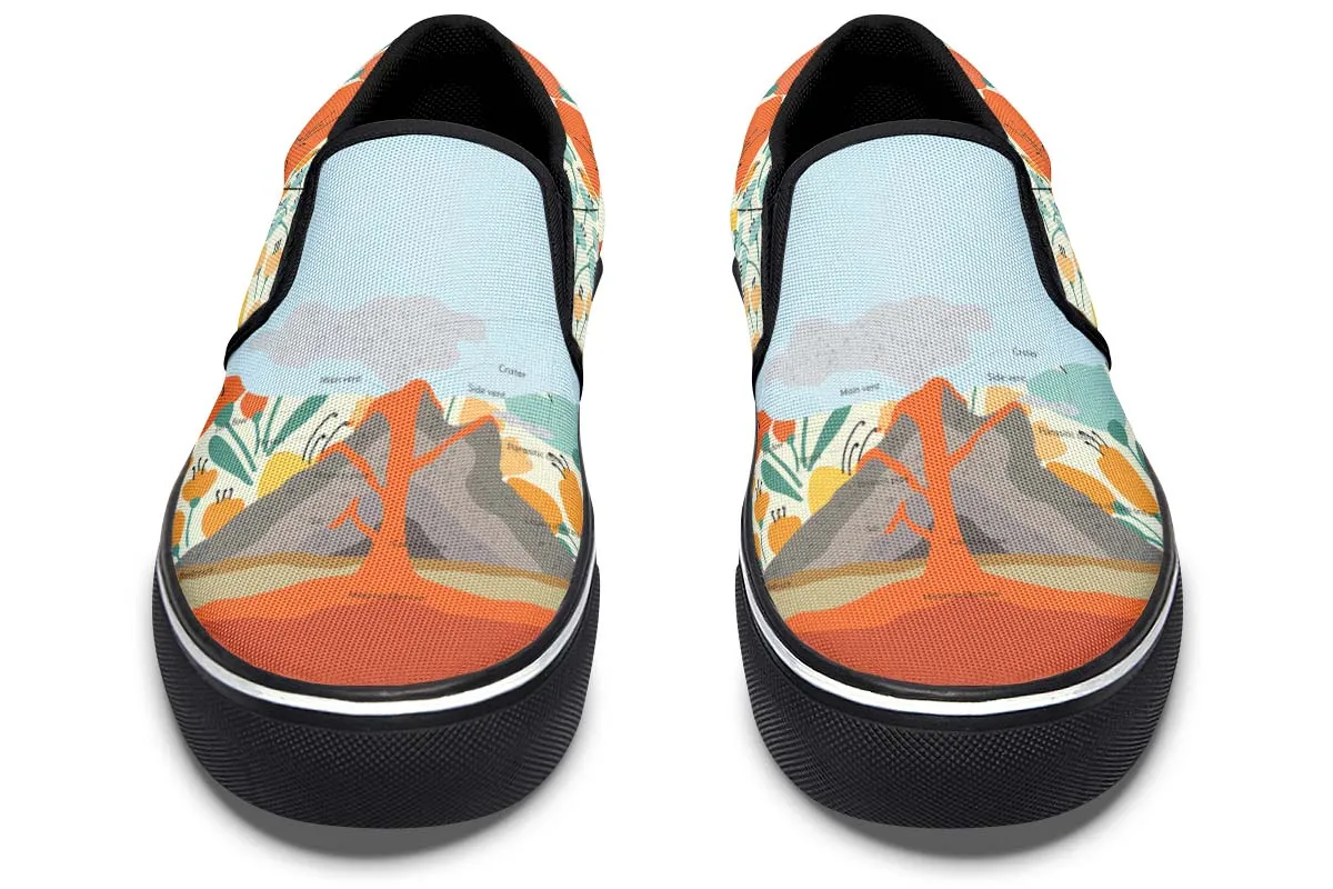 Floral Volcano Slip-On Shoes