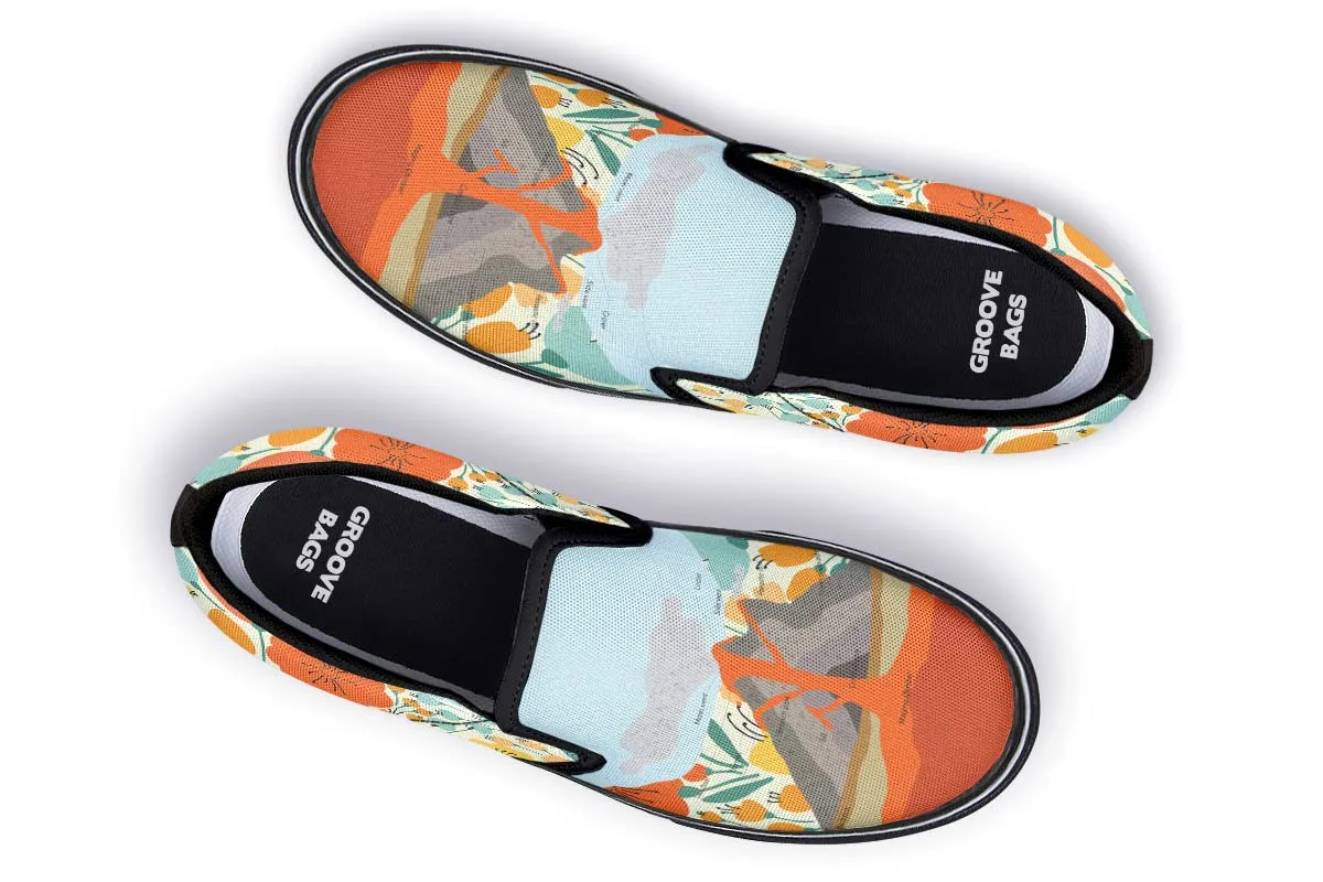 Floral Volcano Slip-On Shoes
