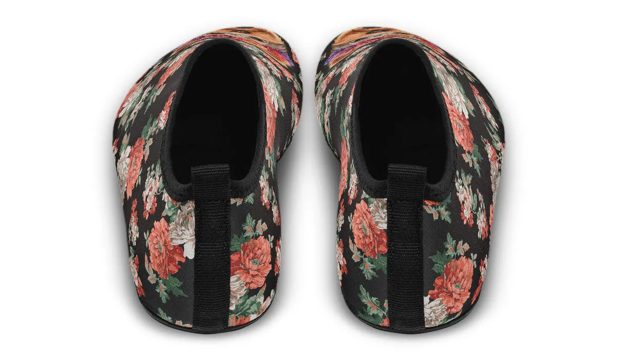 Floral Yorkie Aqua Barefoot Shoes