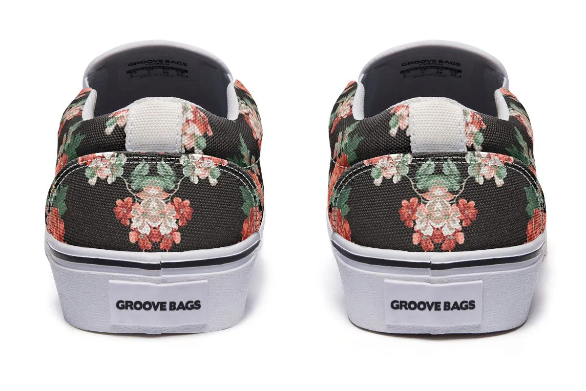 Floral Yorkie Slip-On Shoes