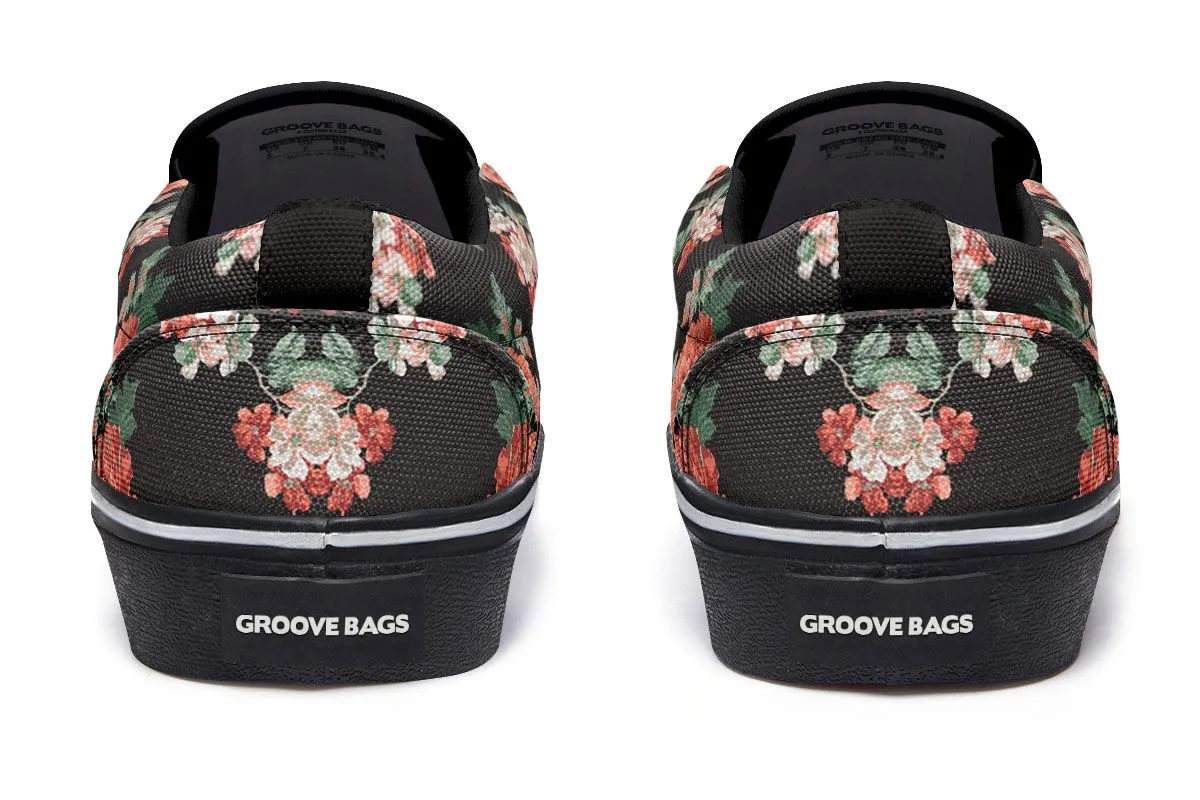 Floral Yorkie Slip-On Shoes