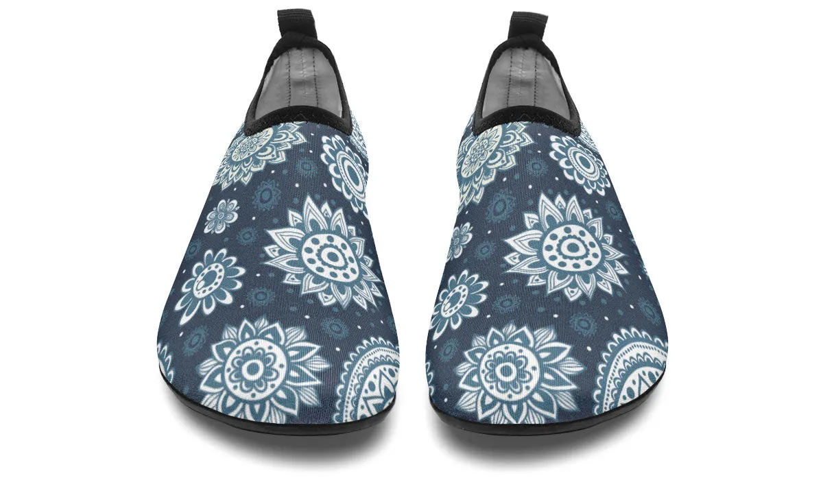 Flower Mandala Aqua Barefoot Shoes