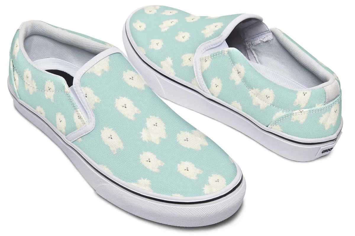 Fluffy American Eskimo Slip-On Shoes