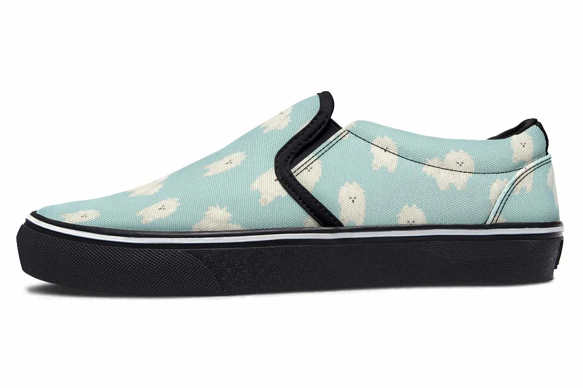 Fluffy American Eskimo Slip-On Shoes