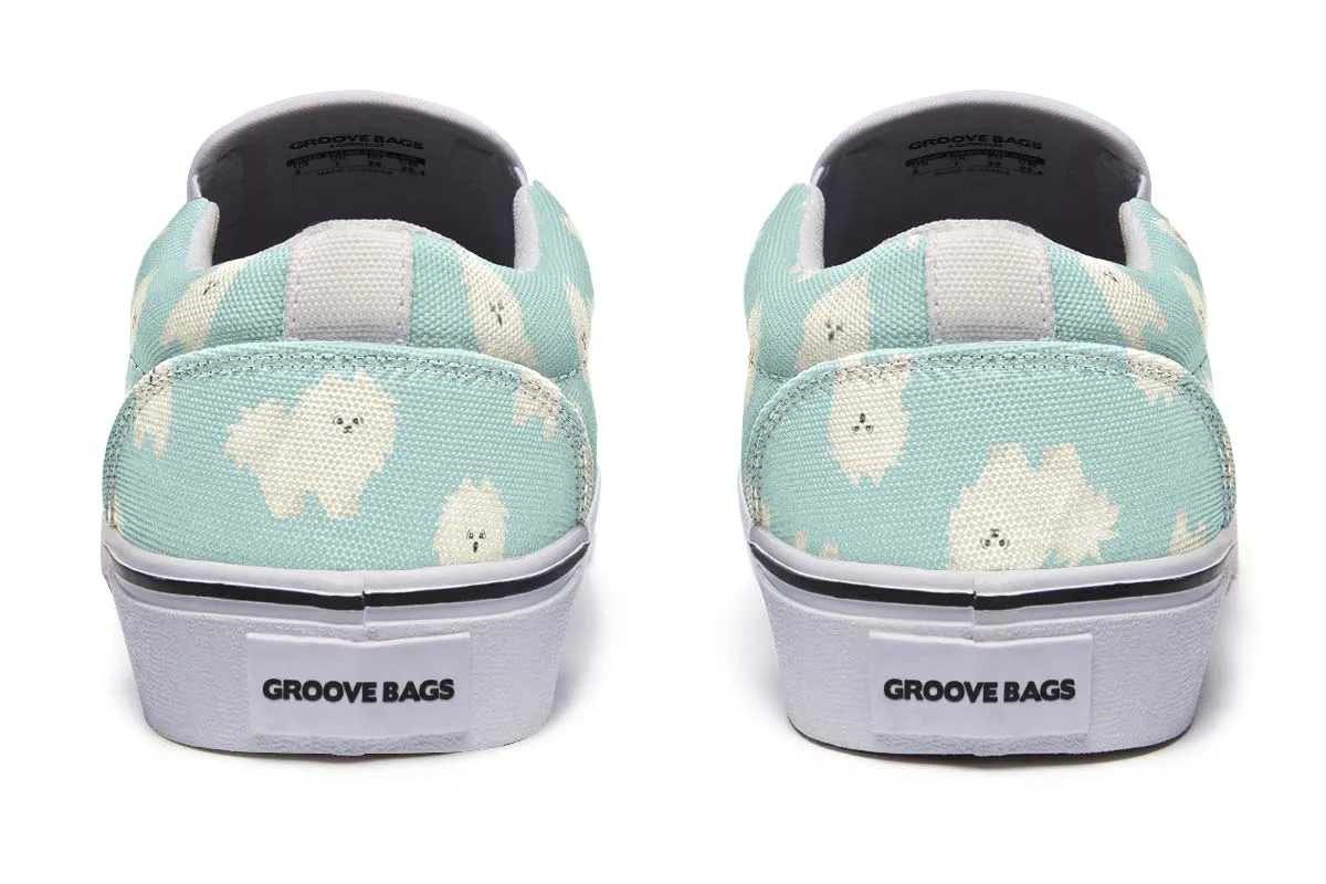Fluffy American Eskimo Slip-On Shoes