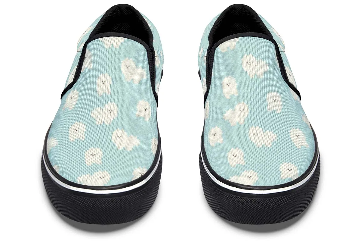 Fluffy American Eskimo Slip-On Shoes
